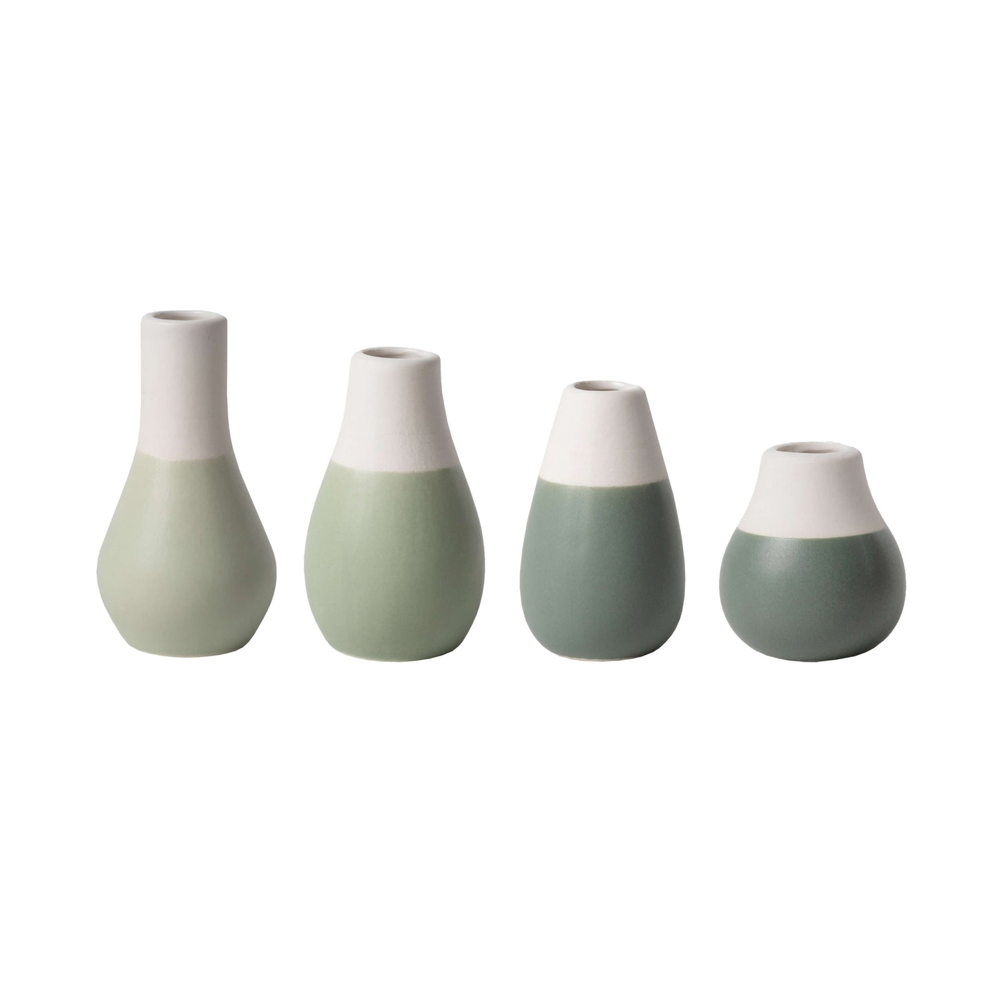 Set of Four Pastel Mini Vases