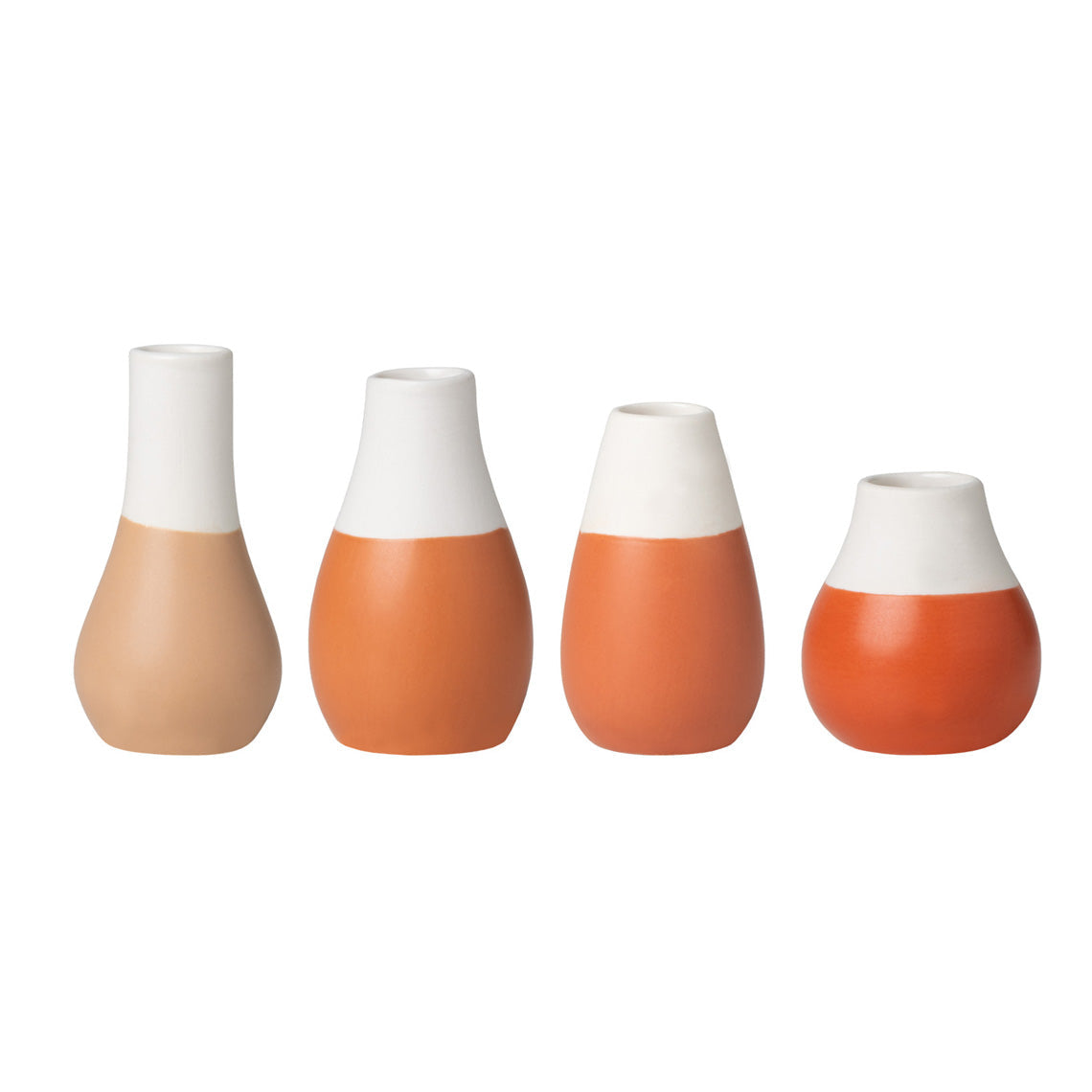 Set of Four Pastel Mini Vases