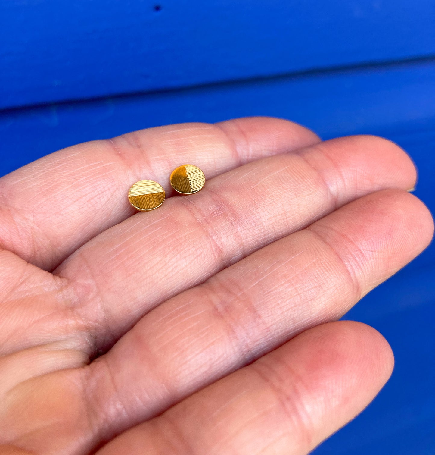 Small Linear Studs in 24k Gold Vermeil