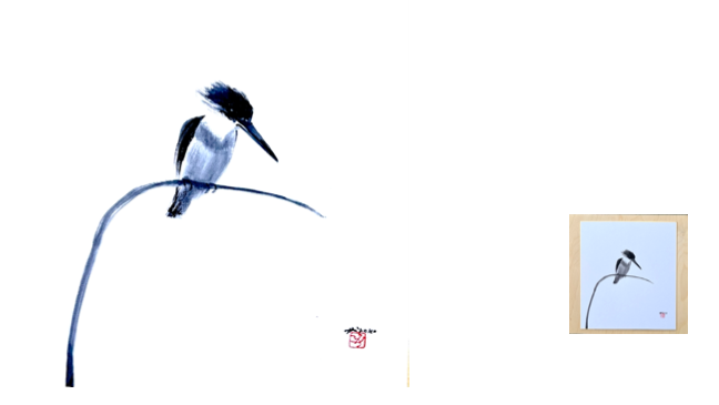 Original, Birch-mounted, Kingfisher