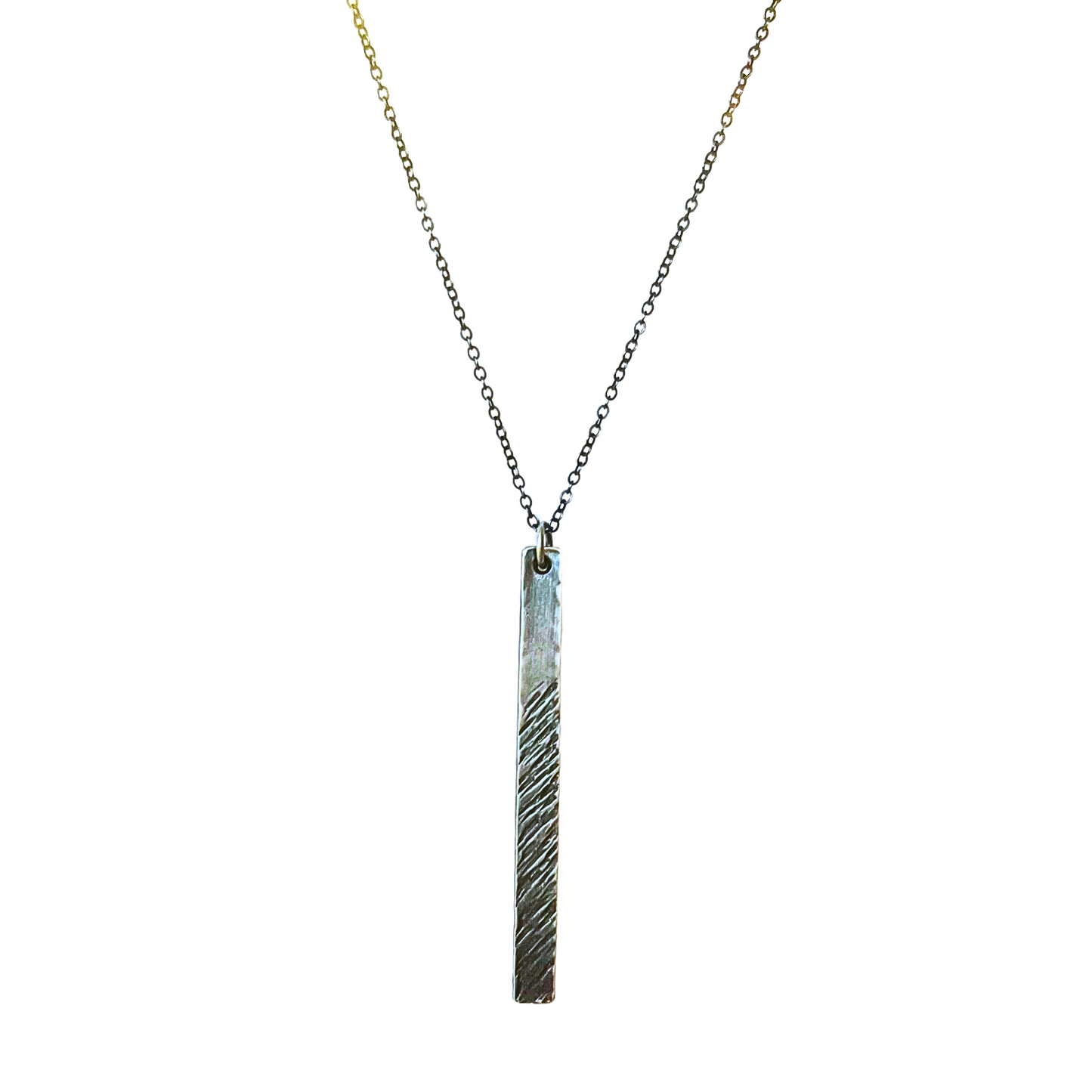 Barred Necklace, Hatch, Silver