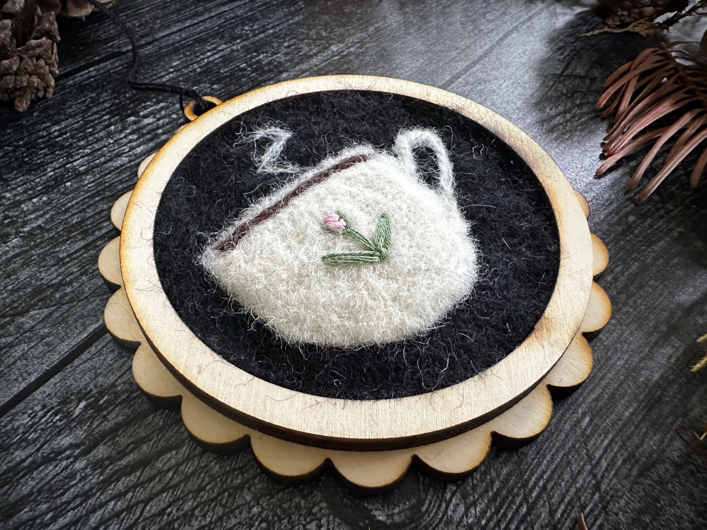 Felted Wall Art - Teacup