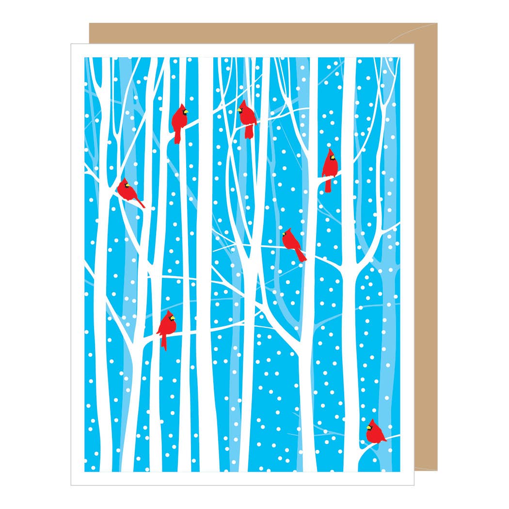 Red Cardinals Holiday Card Set
