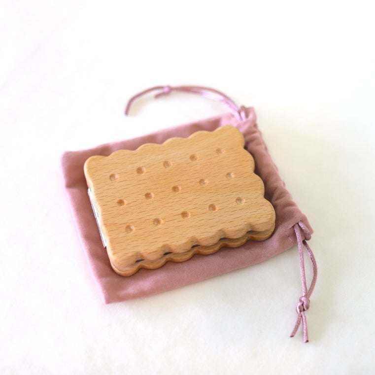 Biscuit Pocket Mirror, Beech