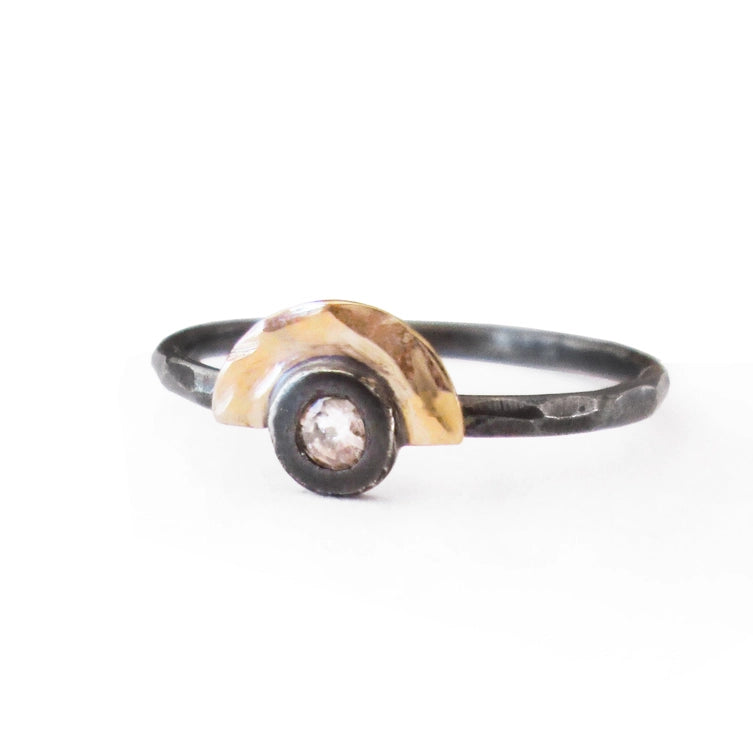 Oculus Ring - Champagne Diamond - Sz. 7