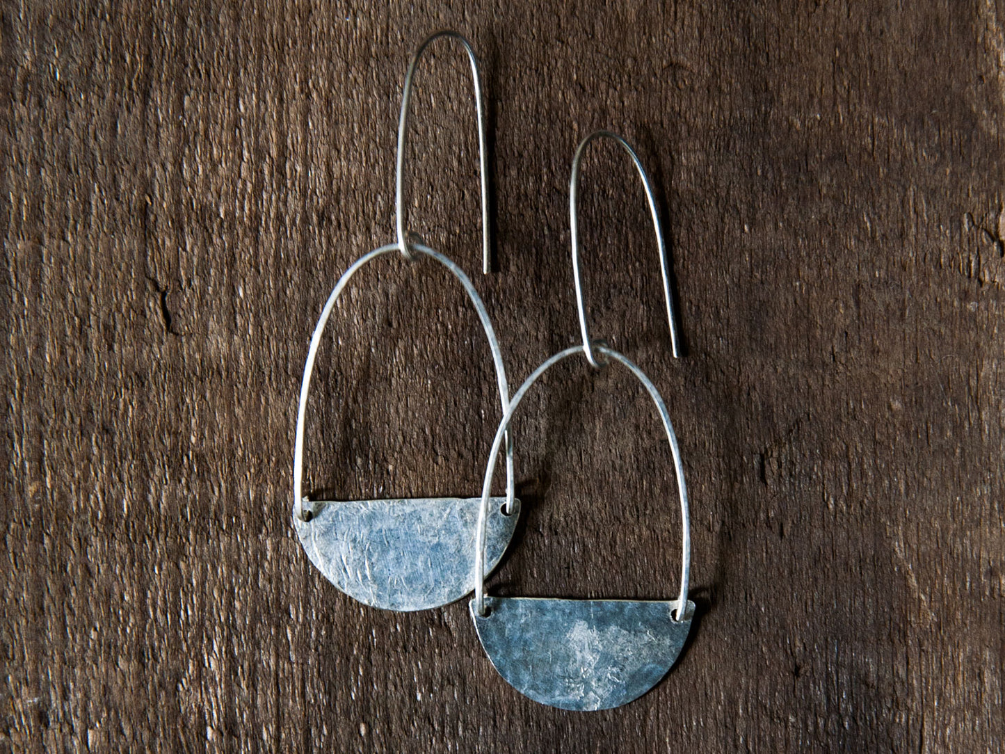 Large Basket Earrings, Sterling