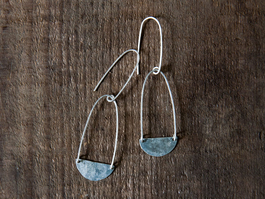 Medium Basket Earrings, Sterling