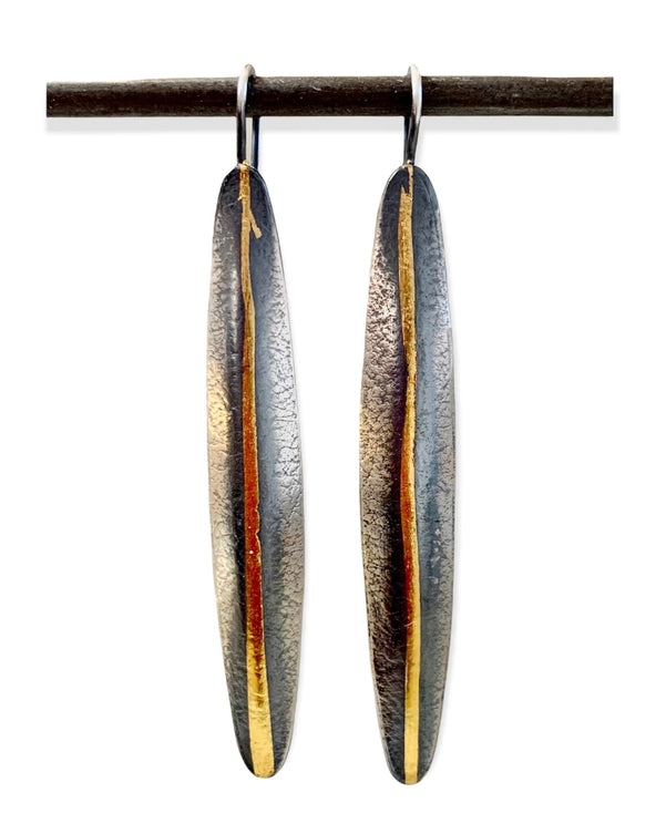 Split Reed Earring - Diamond