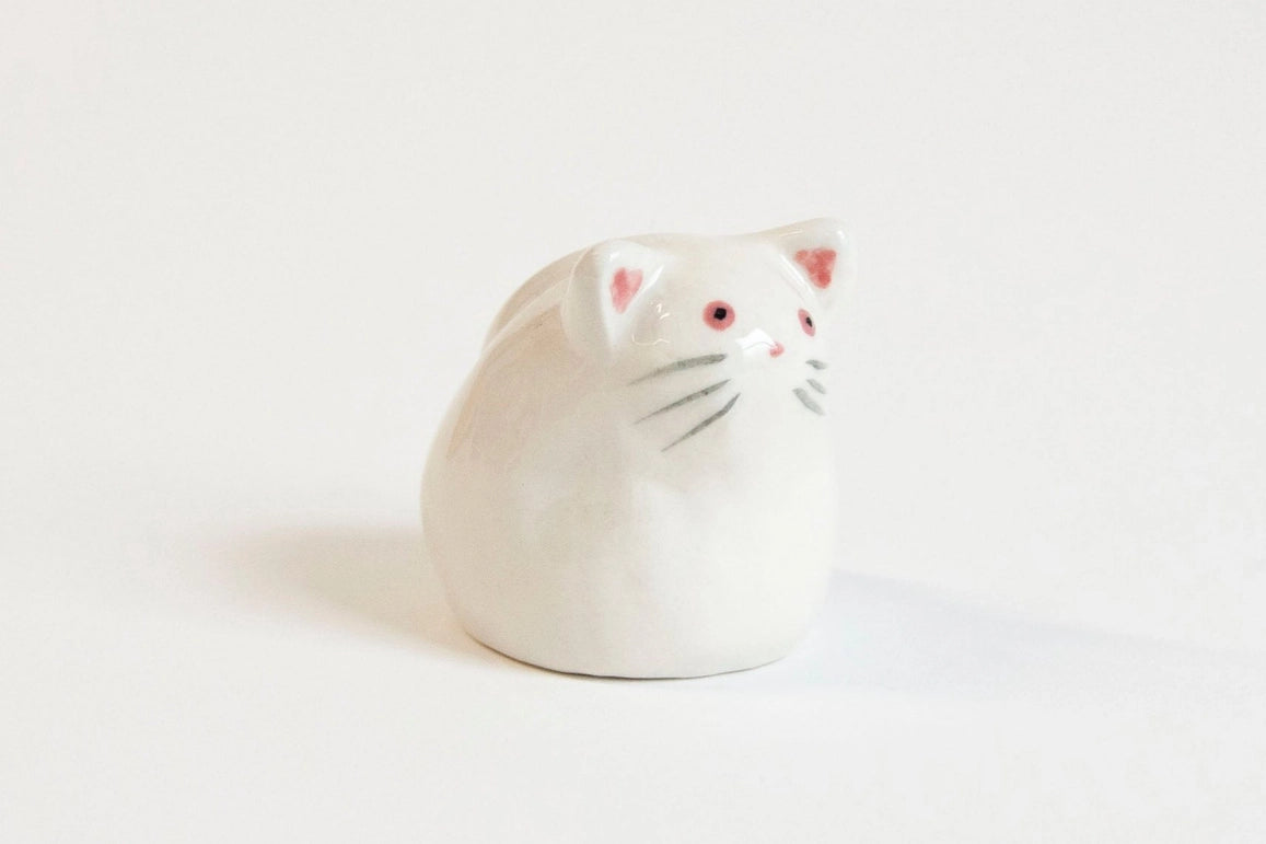 Ceramic Cat, White