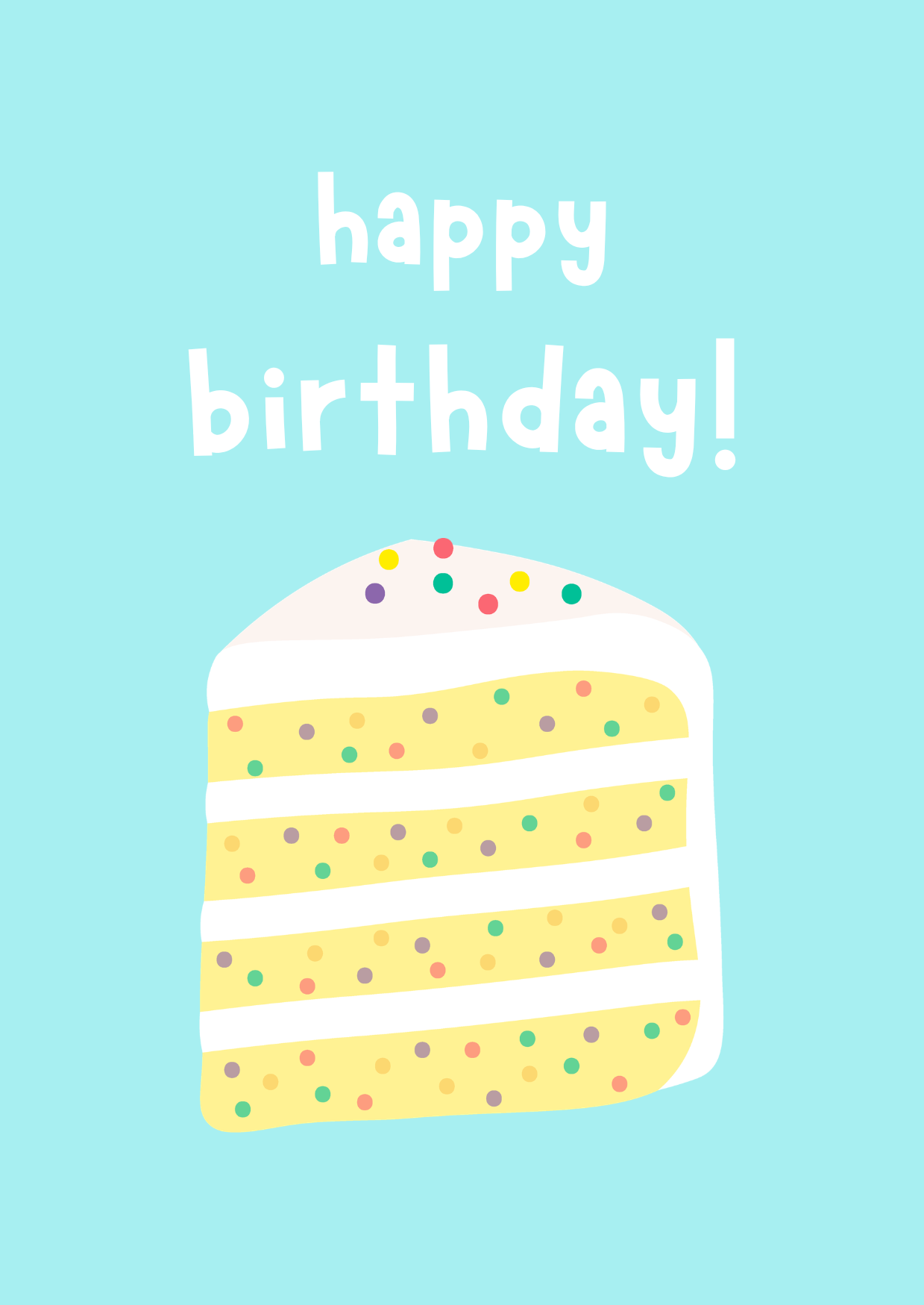 Confetti Cake Birthday Card