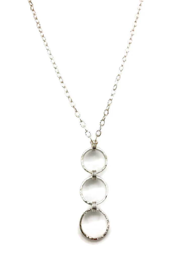 Curvature Long Necklace, Silver