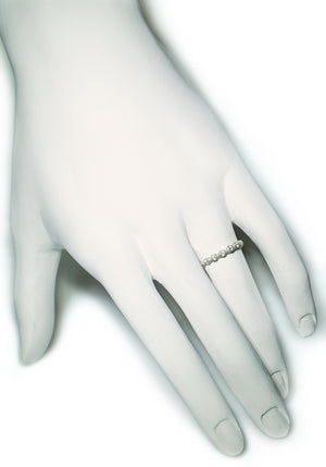 Mini Skull Eternity Band Ring in SS