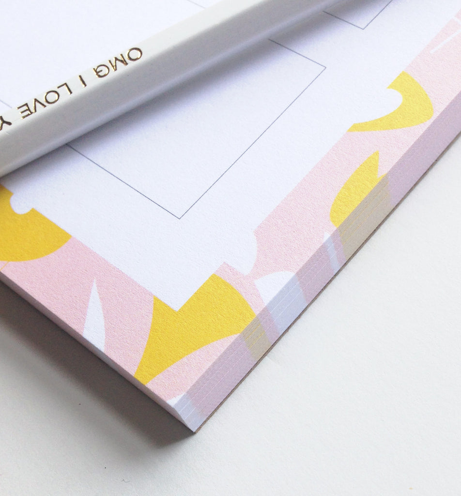 Daily Plan Notepad, Modern Floral