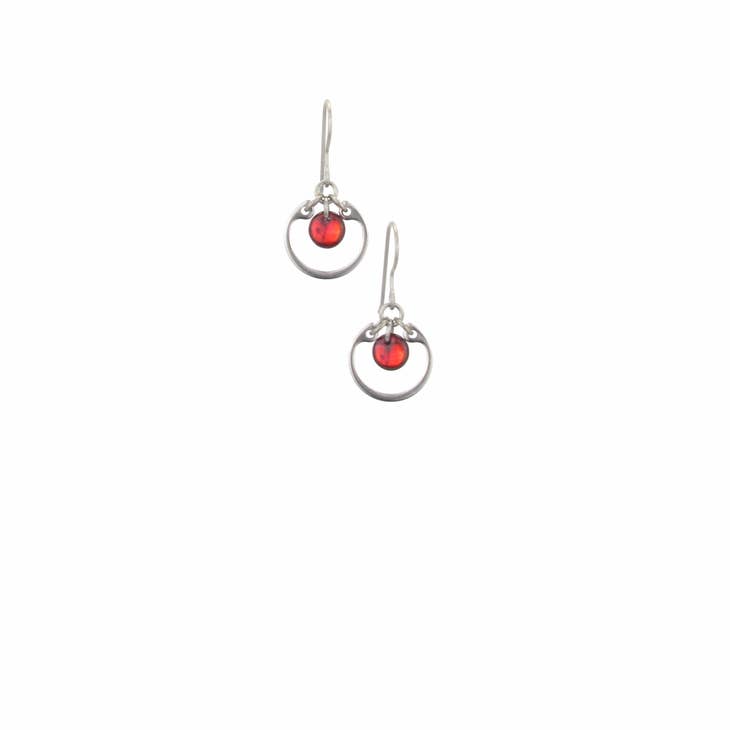 Small Circle Earrings w/ Czech Glass