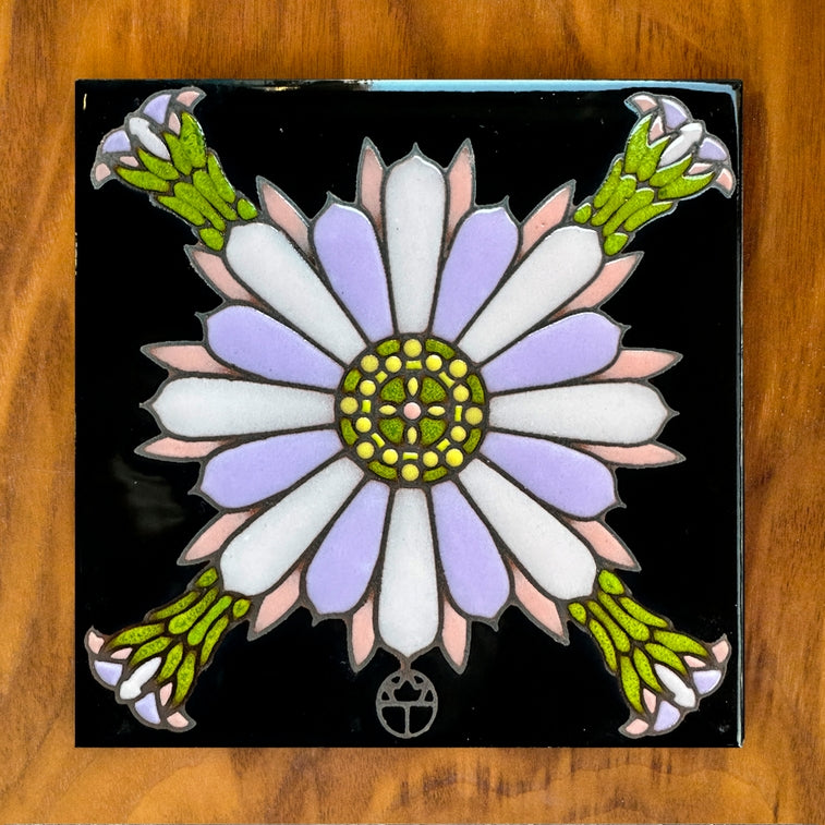 Organ Pipe Flower, Hand-glazed Art Tile