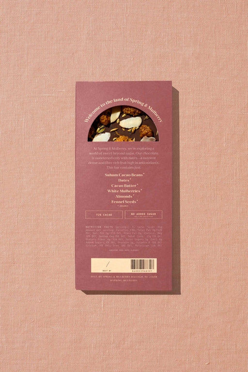 White Mulberry, Almond, Fennel Dark Chocolate