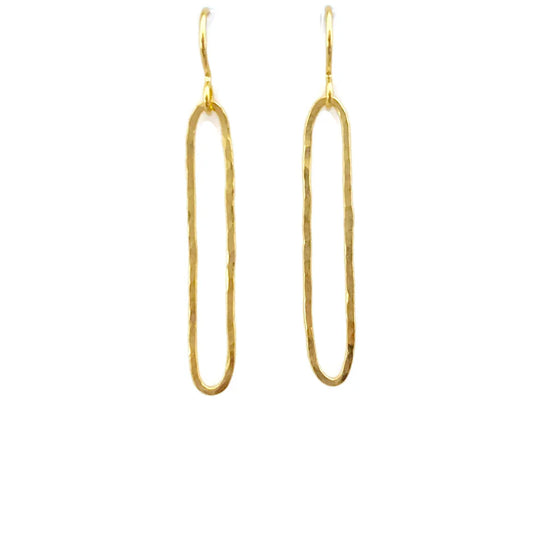 Elongated Earring, Medium, 24k Vermeil