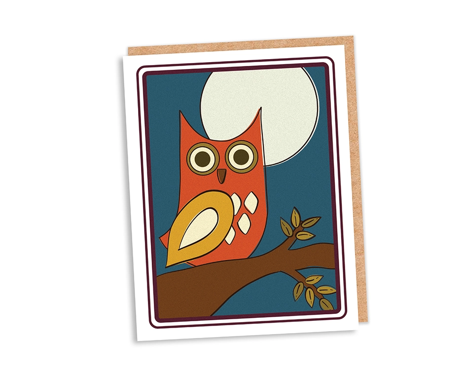 Retro Owl Card