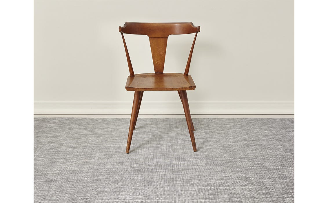 Ikat White-Silver Woven Floormat 35x48