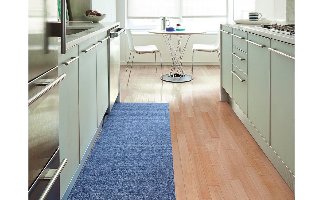 Heathered Cornflower Shag Runner 24x72