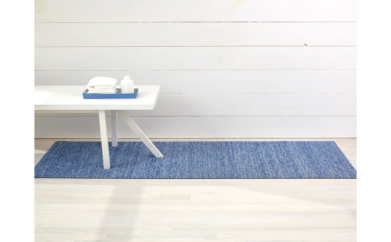 Heathered Cornflower Shag Runner 24x72