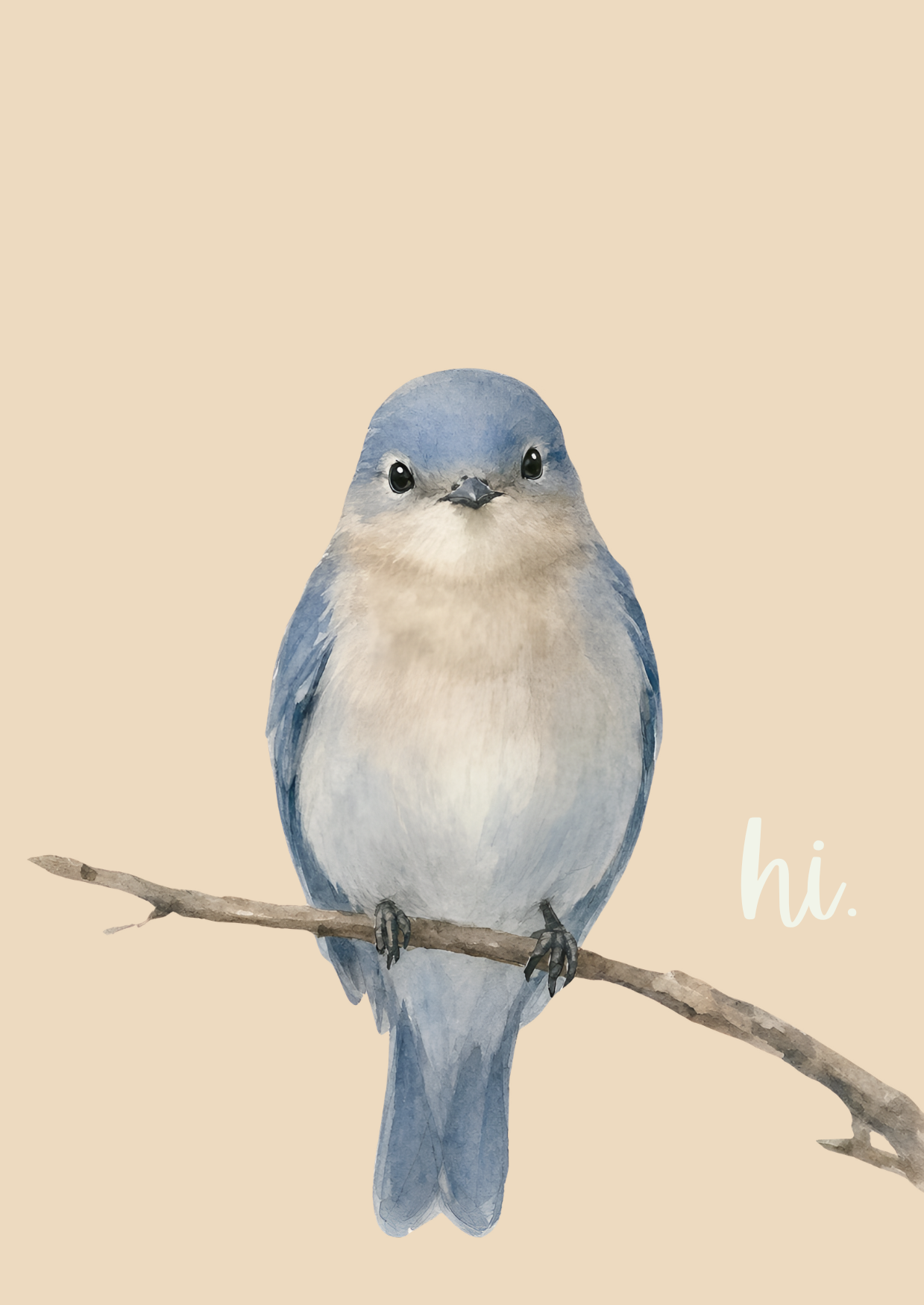 Bluebird "Hi" Card