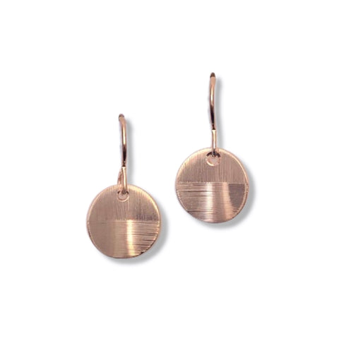 Linear Earrings, Rose Vermeil
