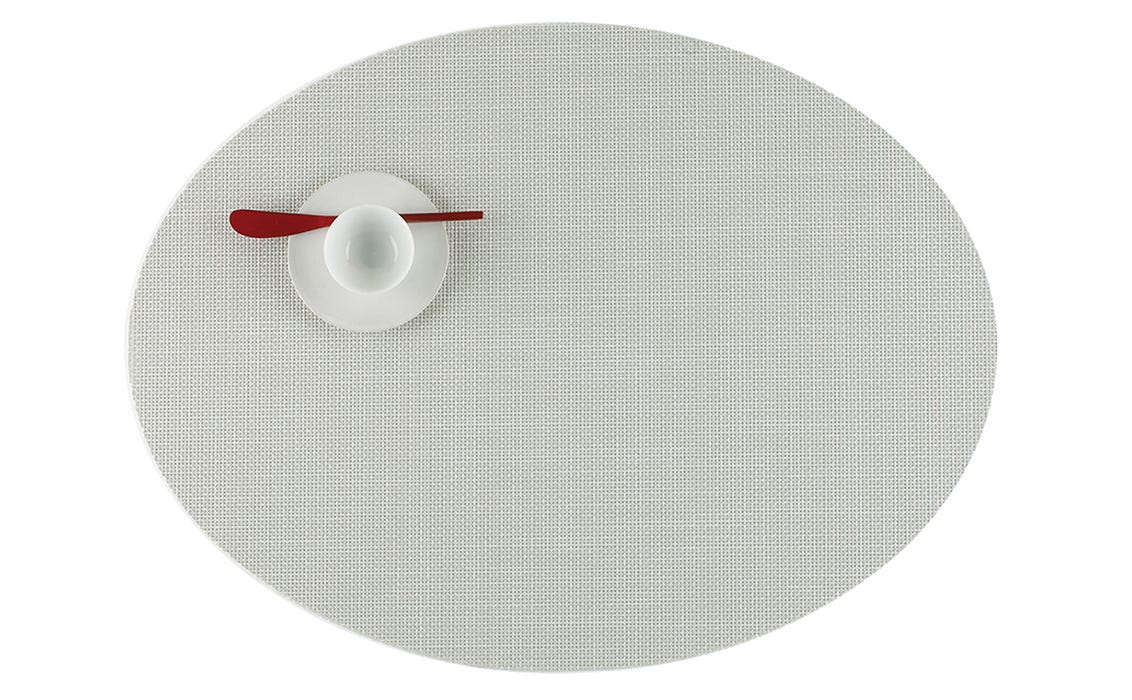 Placemat Mini-Basketweave Sandstone Oval