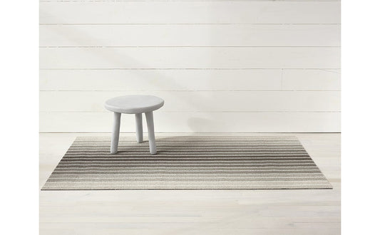 Block Stripe Taupe Shag Utility 24x36