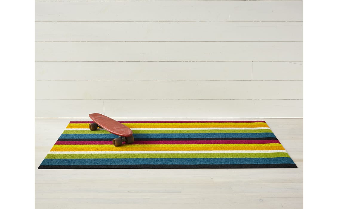 Bold Stripe Multi Shag Utility Mat 24x36