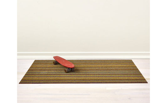 Skinny Stripe Bright Multi Shag Doormat 18x28