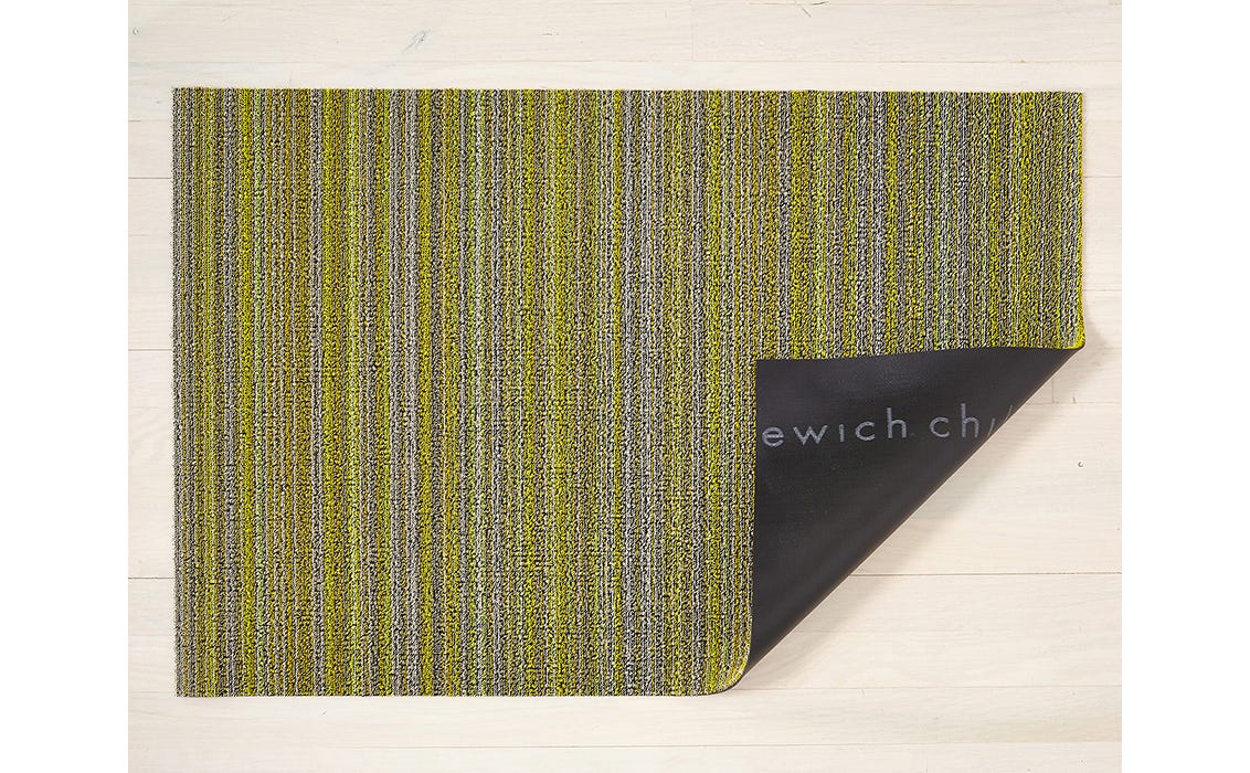 Skinny Stripe Citron Shag Utility 24x36