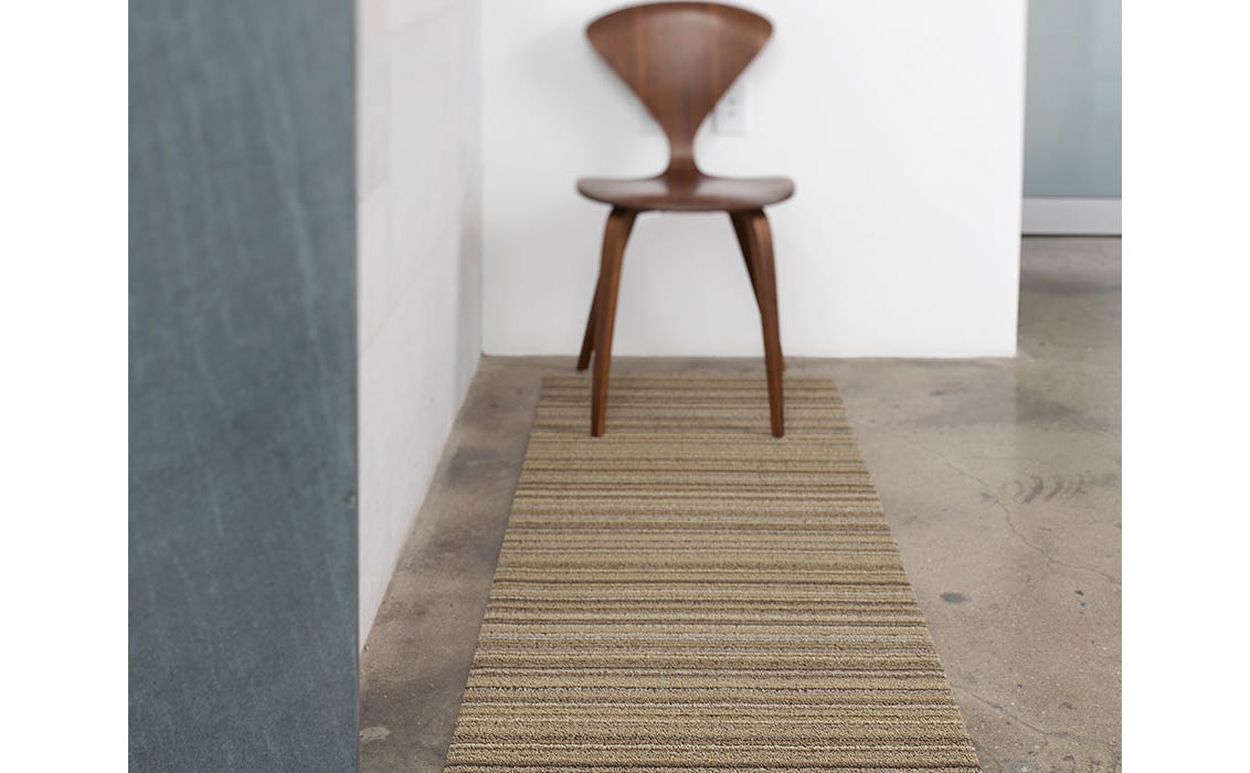 Skinny Stripe Mushroom Shag Runner 24x72