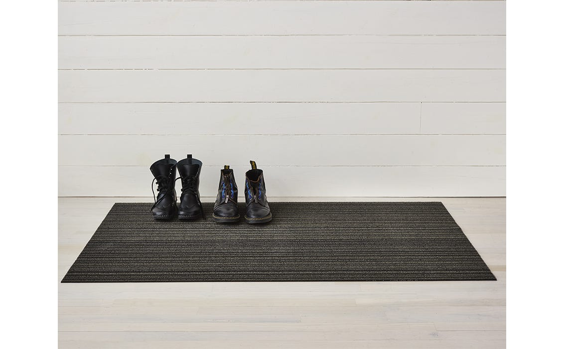 Skinny Stripe Steel Shag Big Mat 36x60