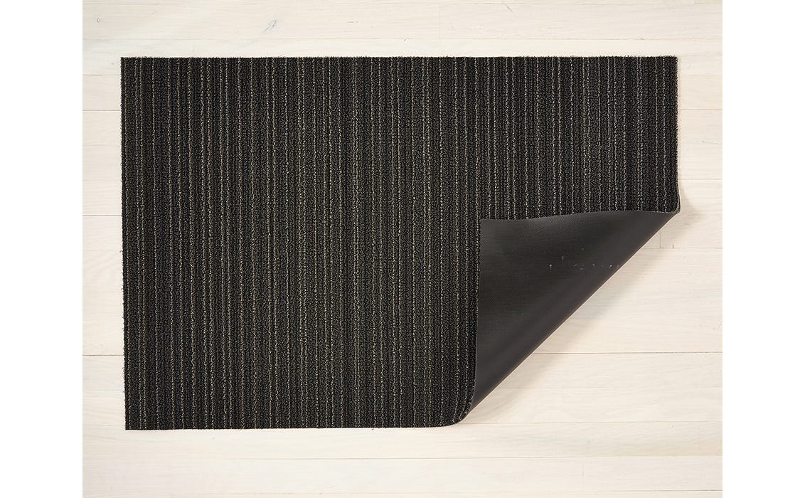 Skinny Stripe Steel Shag Big Mat 36x60