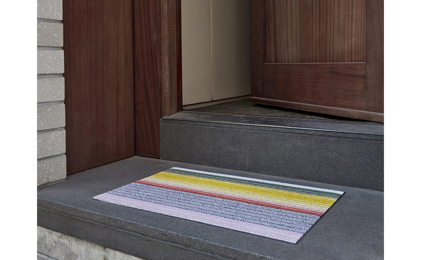 Pop Stripe Multi Shag Doormat 18x28