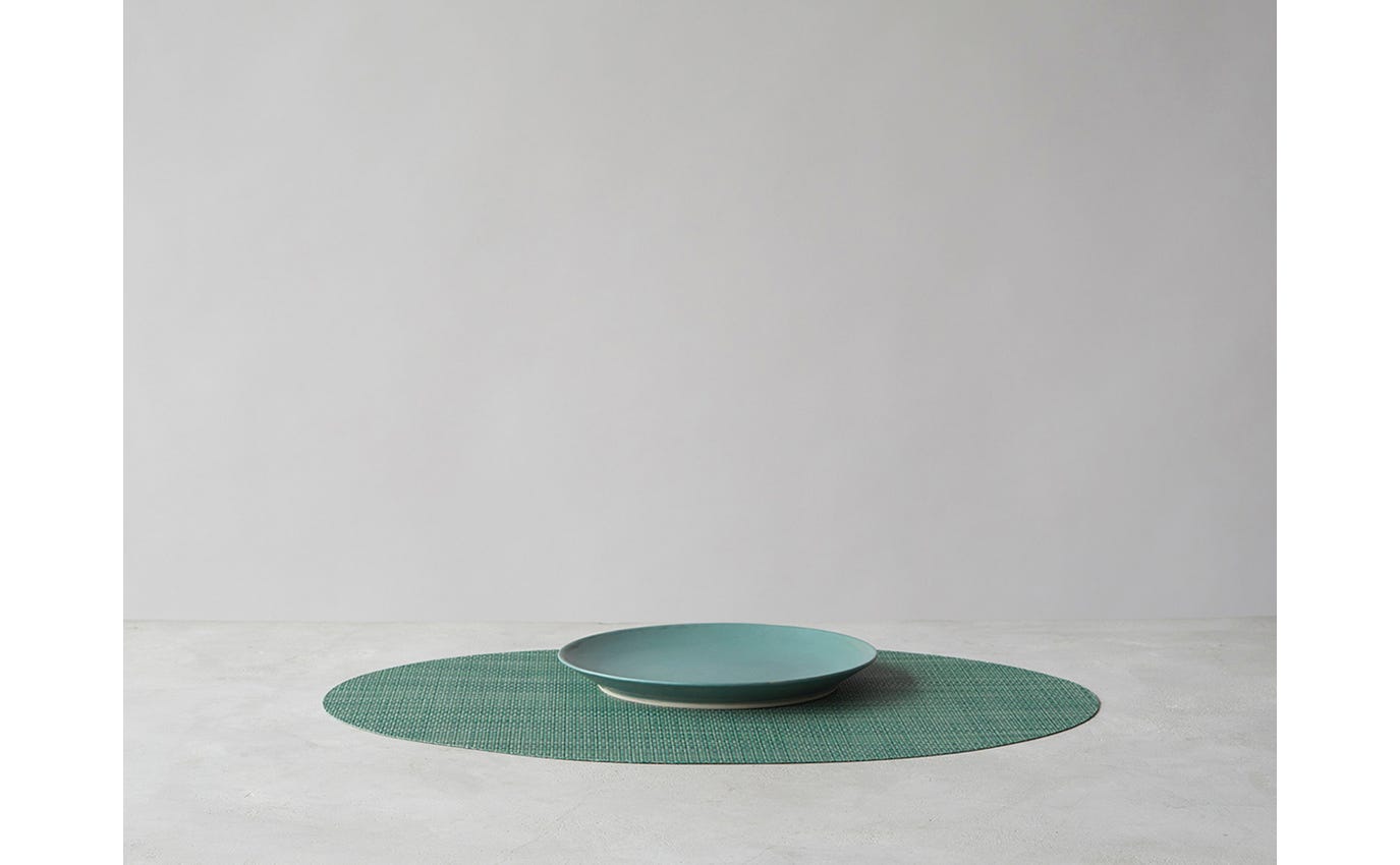 Placemat Mini-Basketweave Ivy Oval