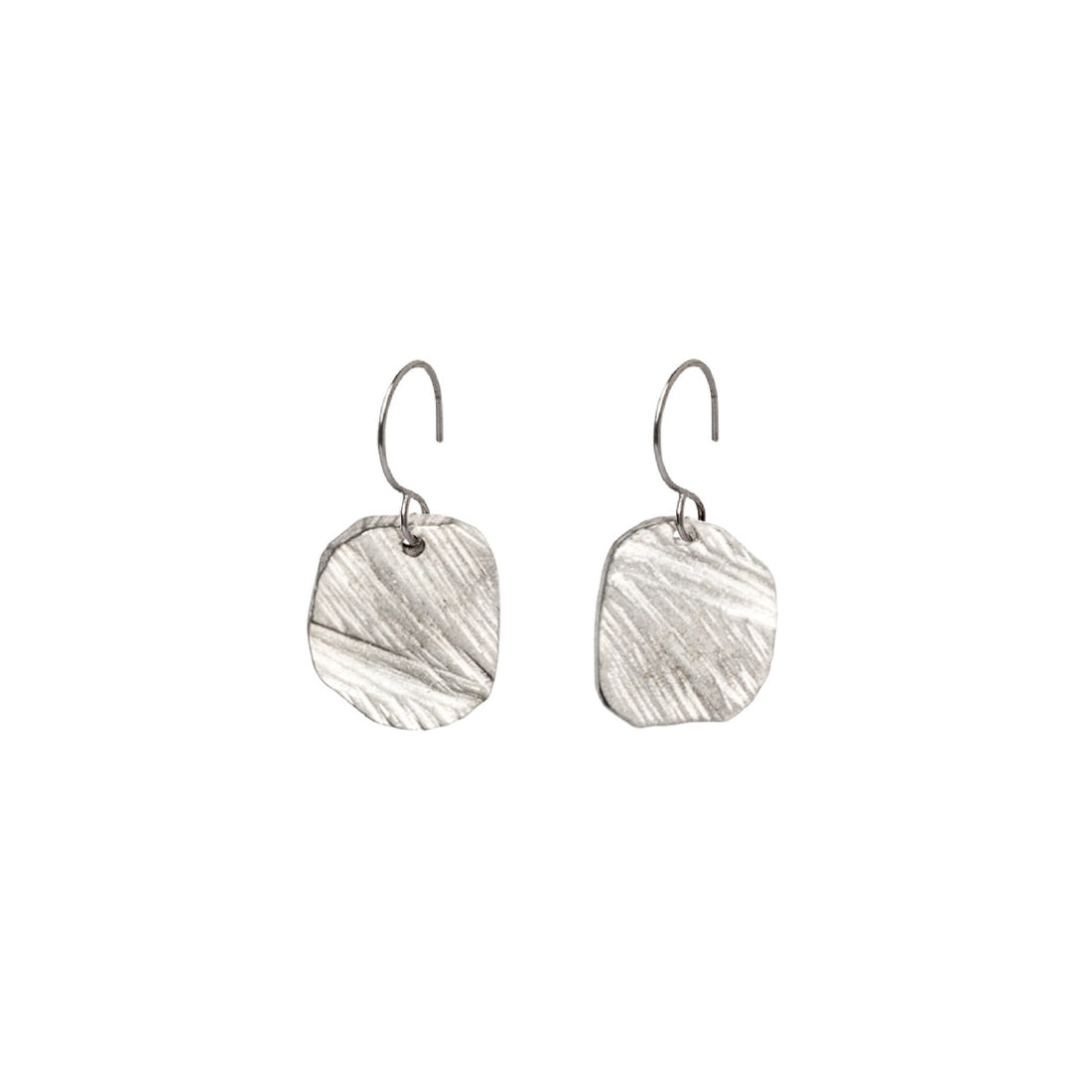 Square Earrings, Sterling