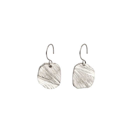 Square Earrings, Sterling