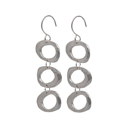 Triple Oval Sterling Earrings
