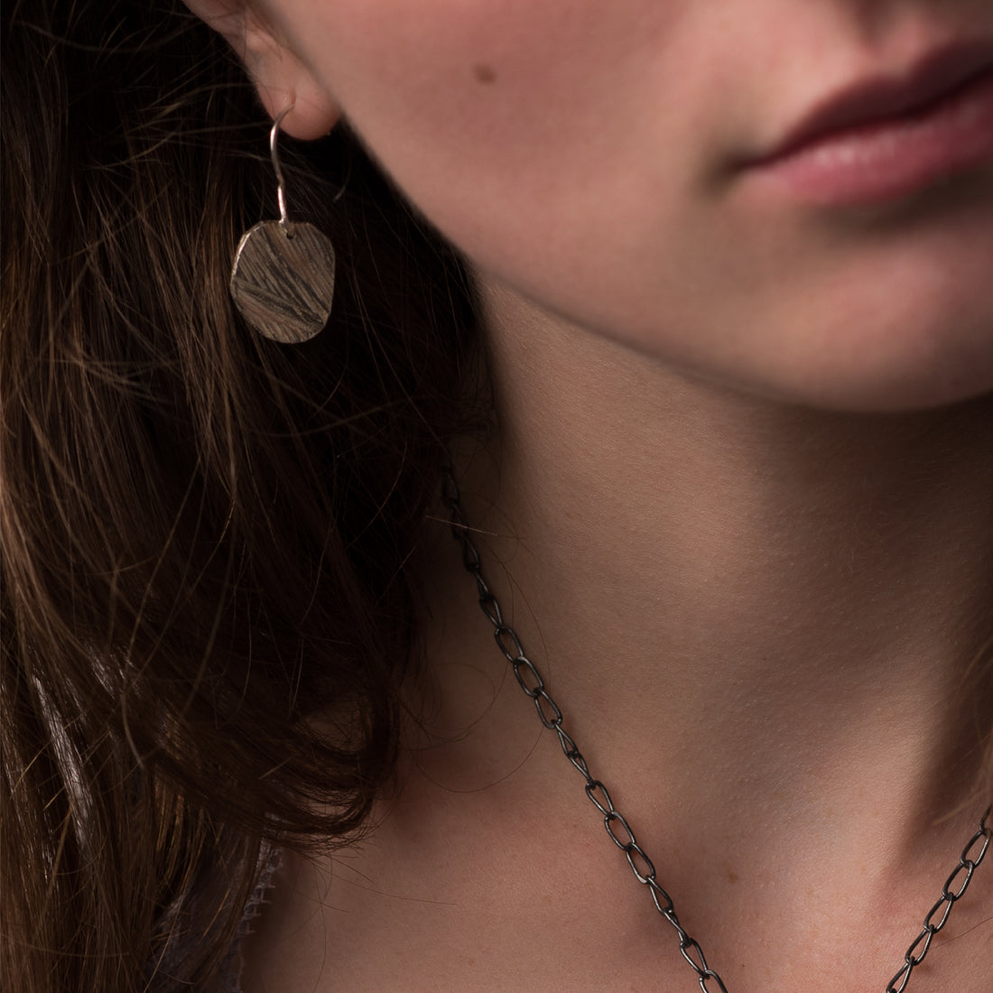 Square Earrings, Sterling