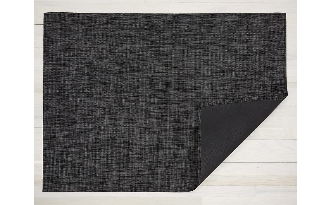 Ikat Deep Grey Woven Floor Mat 35x48