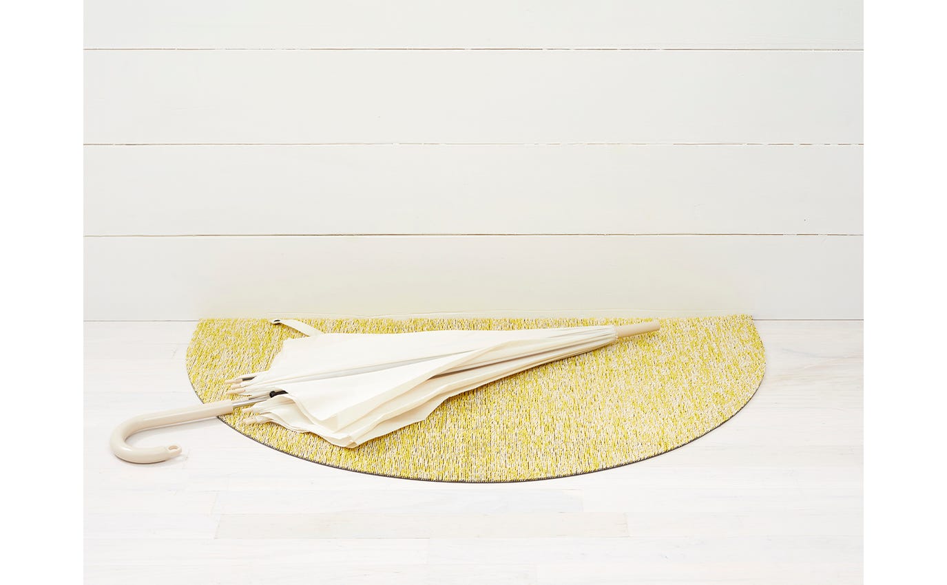 Heathered Lemon Welcome Mat Shag 21x36
