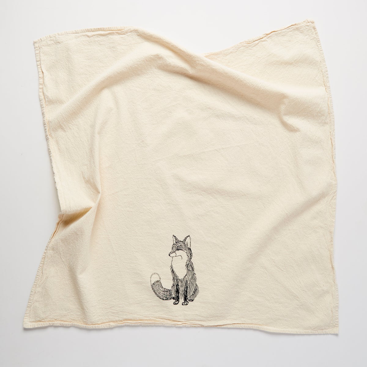Flour Sack Towel Fox
