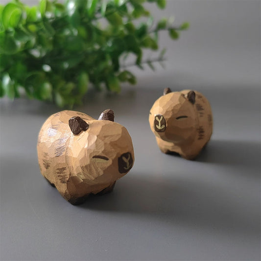 Handcarved Wooden Capybara