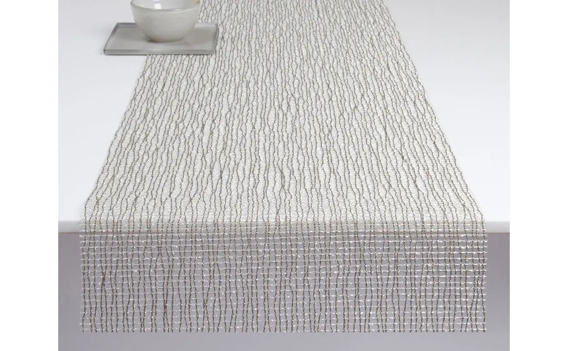 Table Runner Lattice Silver 14x72