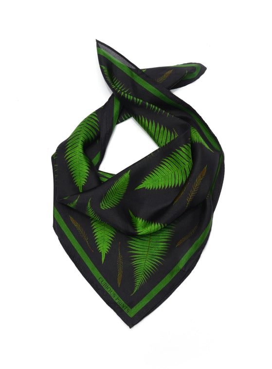 Forest Fern Silk Bandana Scarf