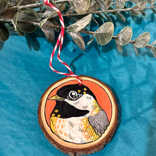 Wood Slice Art - Chickadee