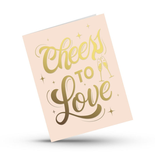 Cheers to Love Card - Gold