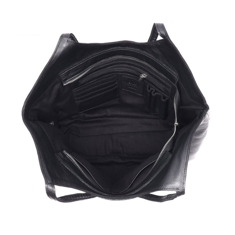 Fina Stain-Washed Leather Tote Bag